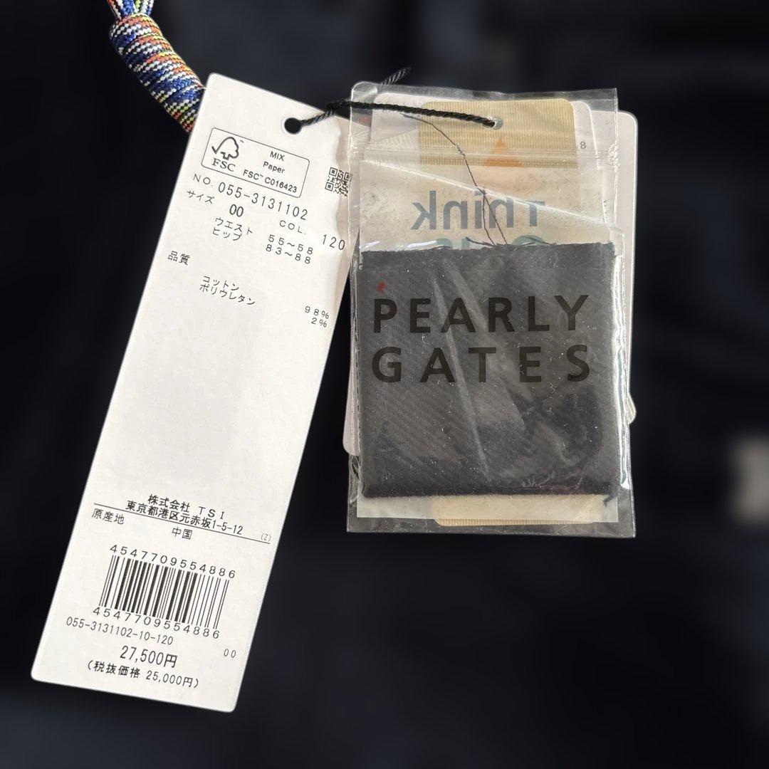 【新品タグ付】PEARLY GATES♪スリムパンツ 00 ダークネイビー
