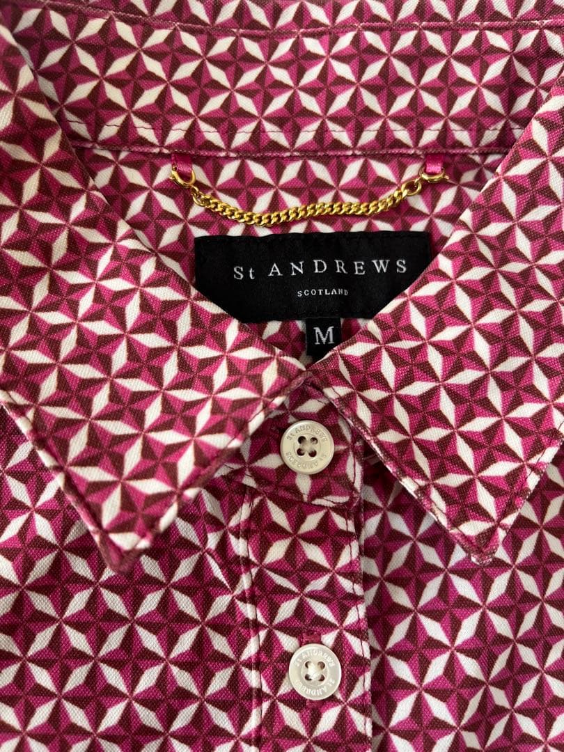 St ANDREWS ピンク ポロシャツ ゴルフ　サイズМ