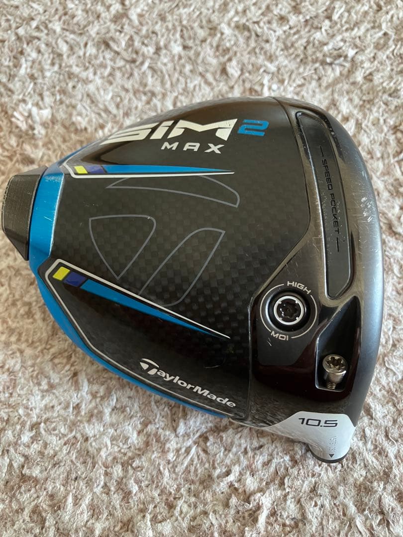 【TaylorMade】飛びのSIM2MAXドライバー10.5°ヘッド&カバー