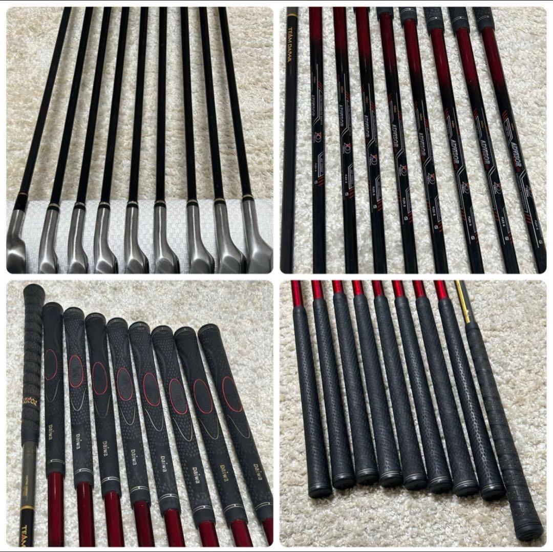 メンズ　DAIWA ADVISOR 豪華14本　ゴルフセット　キャディバッグ付き
