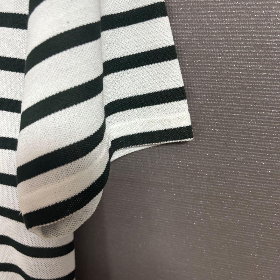 Lacoste BEAMS GOLF 別注 ボーダー モックネックシャツ　 M