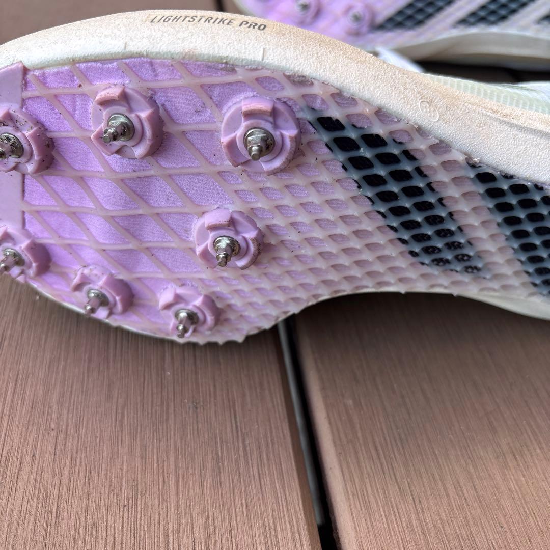 adizero スパイクシューズ ホワイト/グリーン