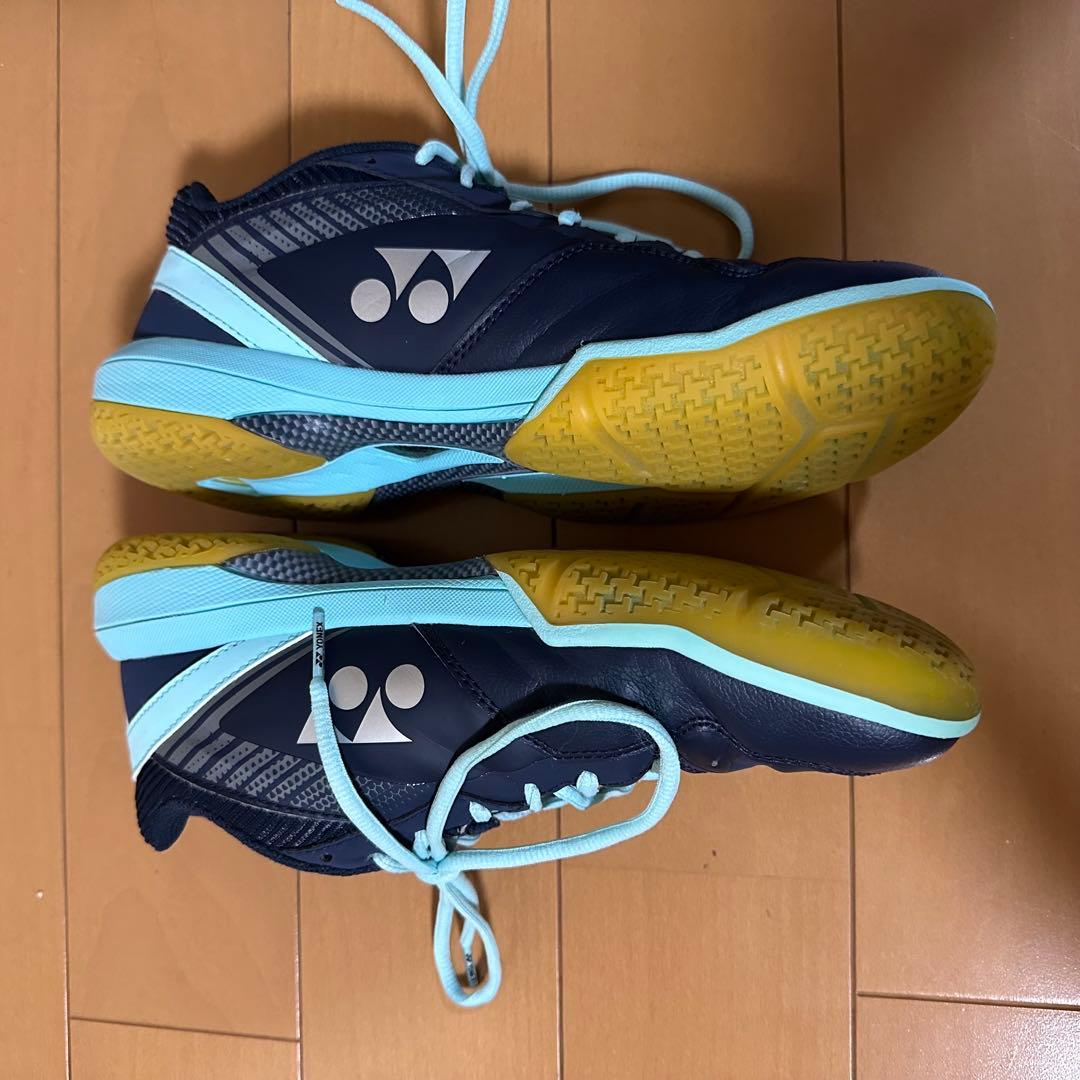【美品】YONEX パワークッションSHB-65Z ネイビーブルー 25.5cm