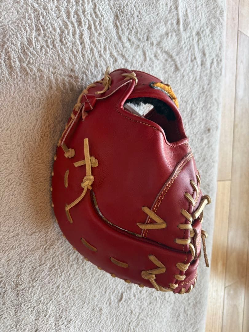 左投 Mizuno Pro Classic 硬式用グローブ レッド