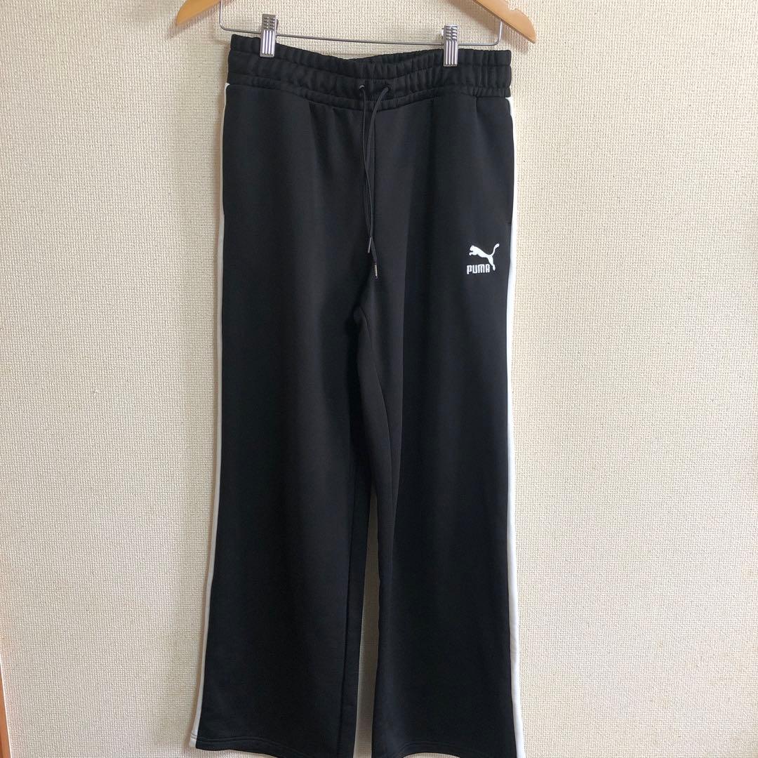 PUMA 刺繍ロゴ　ブラック ジャージ上下セット Lサイズ