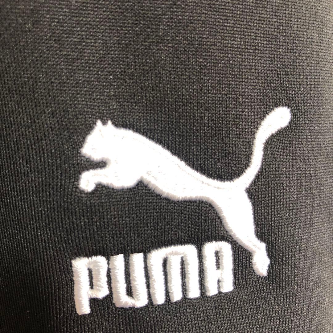 PUMA 刺繍ロゴ　ブラック ジャージ上下セット Lサイズ