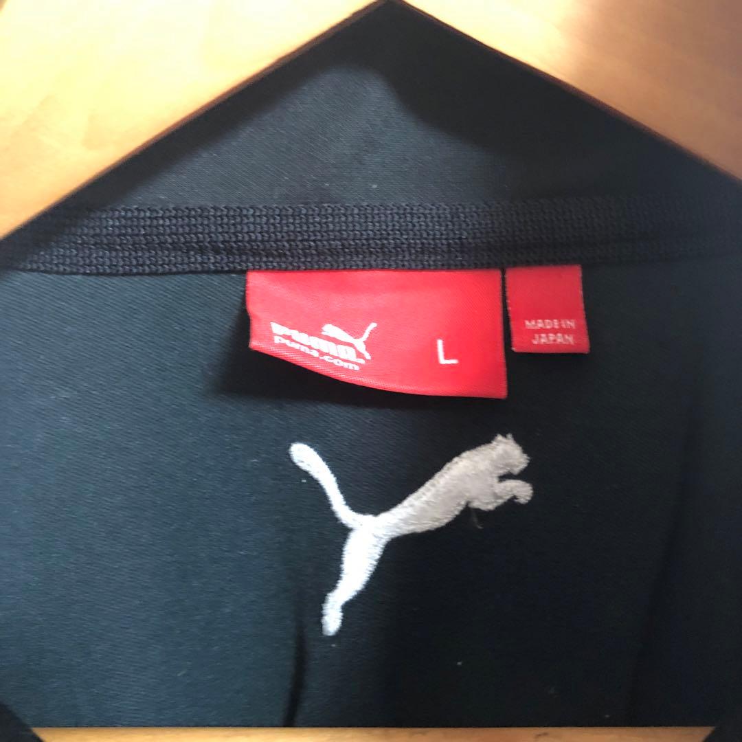 PUMA 刺繍ロゴ　ブラック ジャージ上下セット Lサイズ