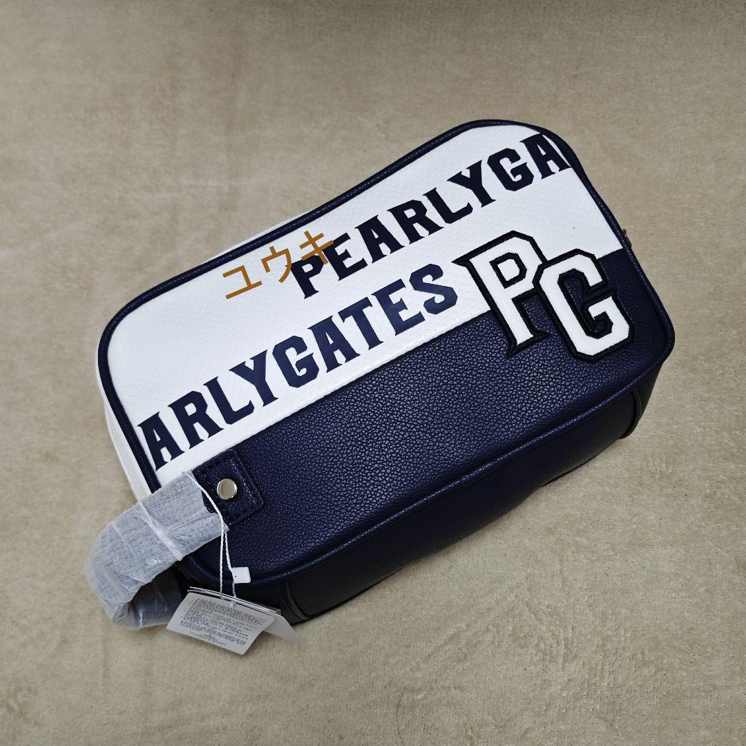 PEARLY GATES ダブルジッパーポーチ ゴルフ収納バッグ