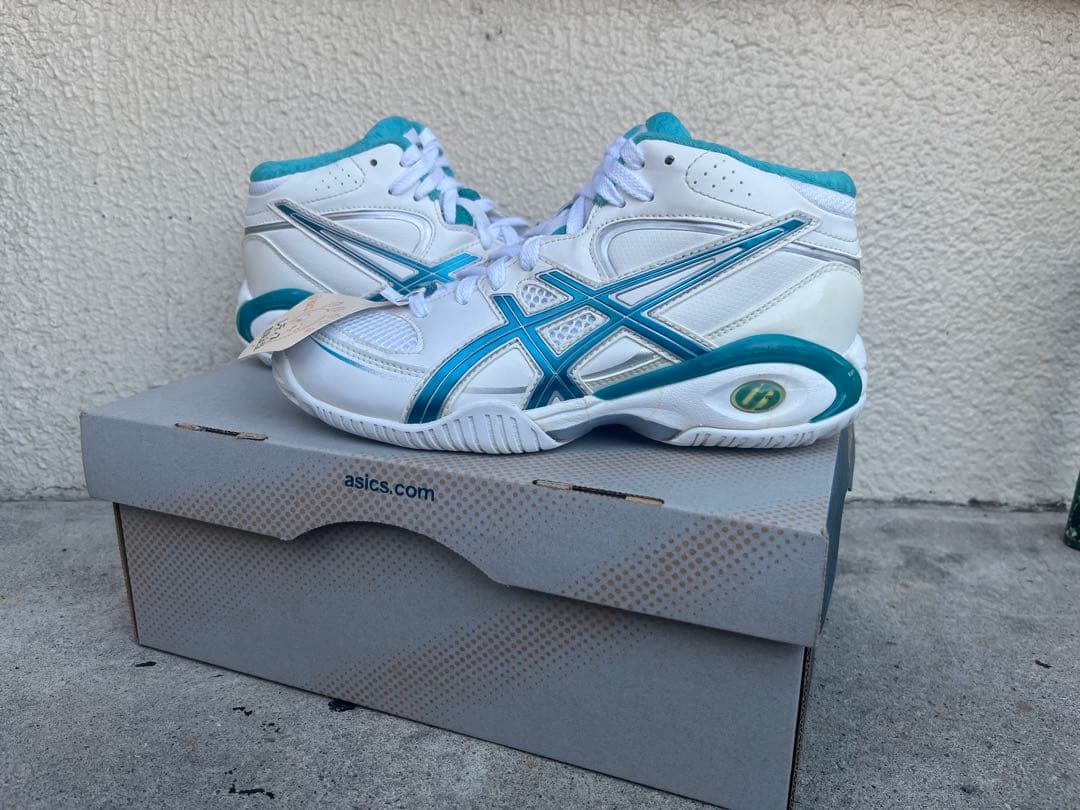 【新品】ASICS LADY GELFLASH4 26cm ホワイト/アクア