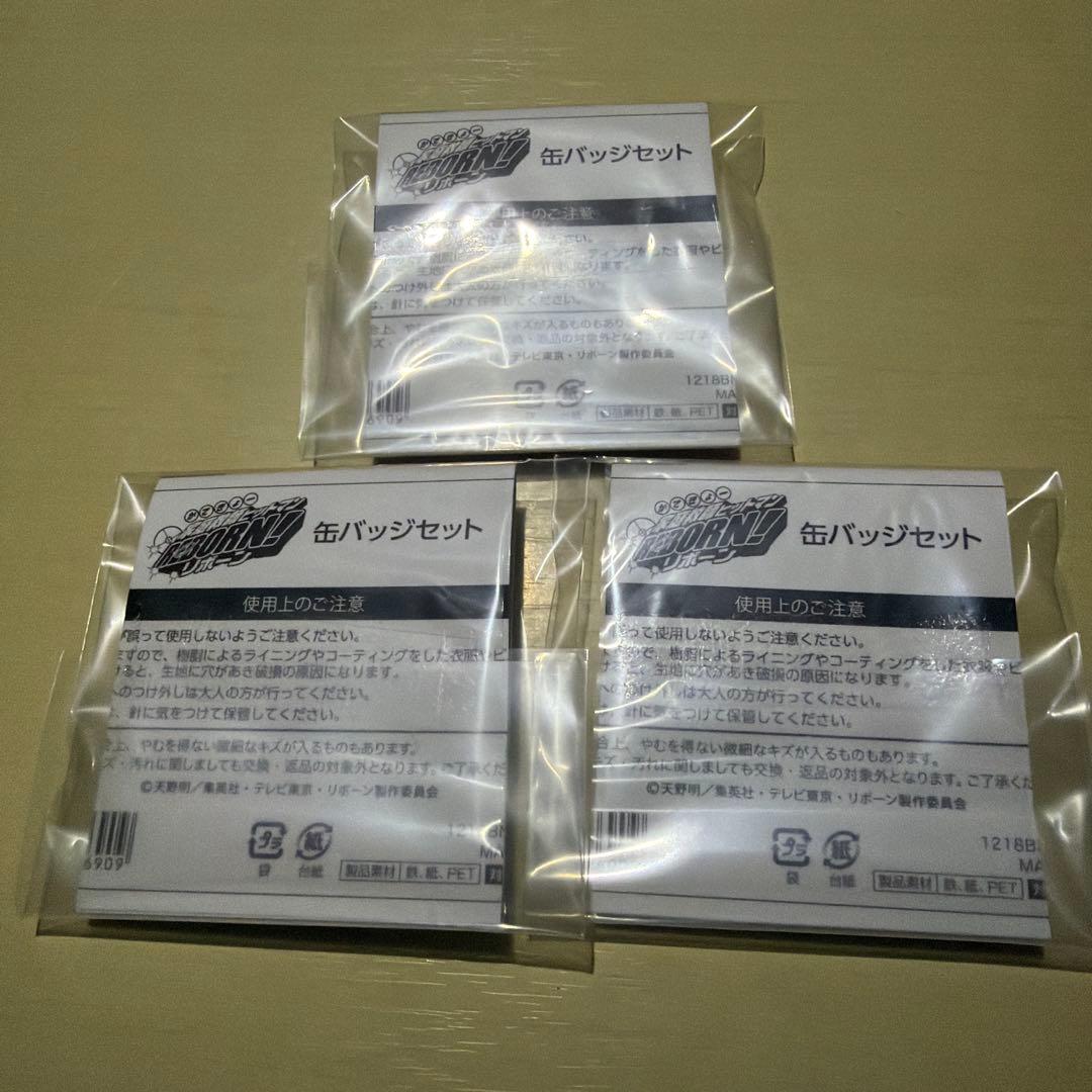 家庭教師ヒットマンREBORN　ツナ&リボーン　缶バッジ