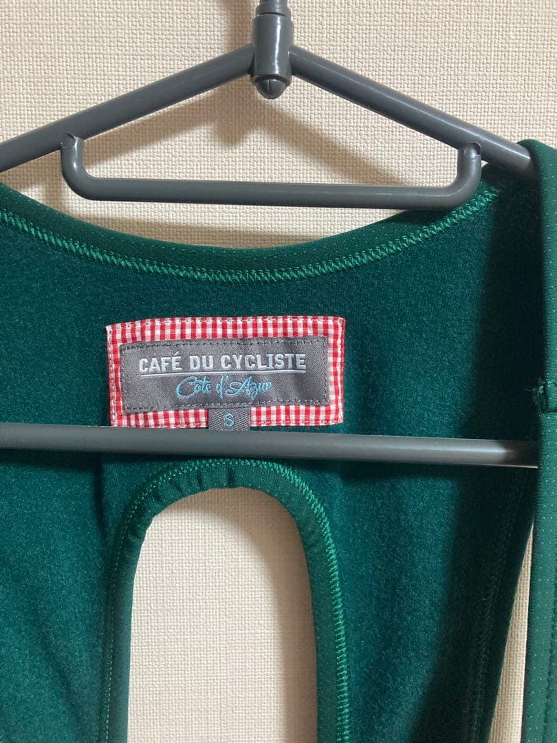 ら*う様 カフェドシクリステ　ビブタイツ　S 緑　メンズ　裏起毛　サイクルウエア
