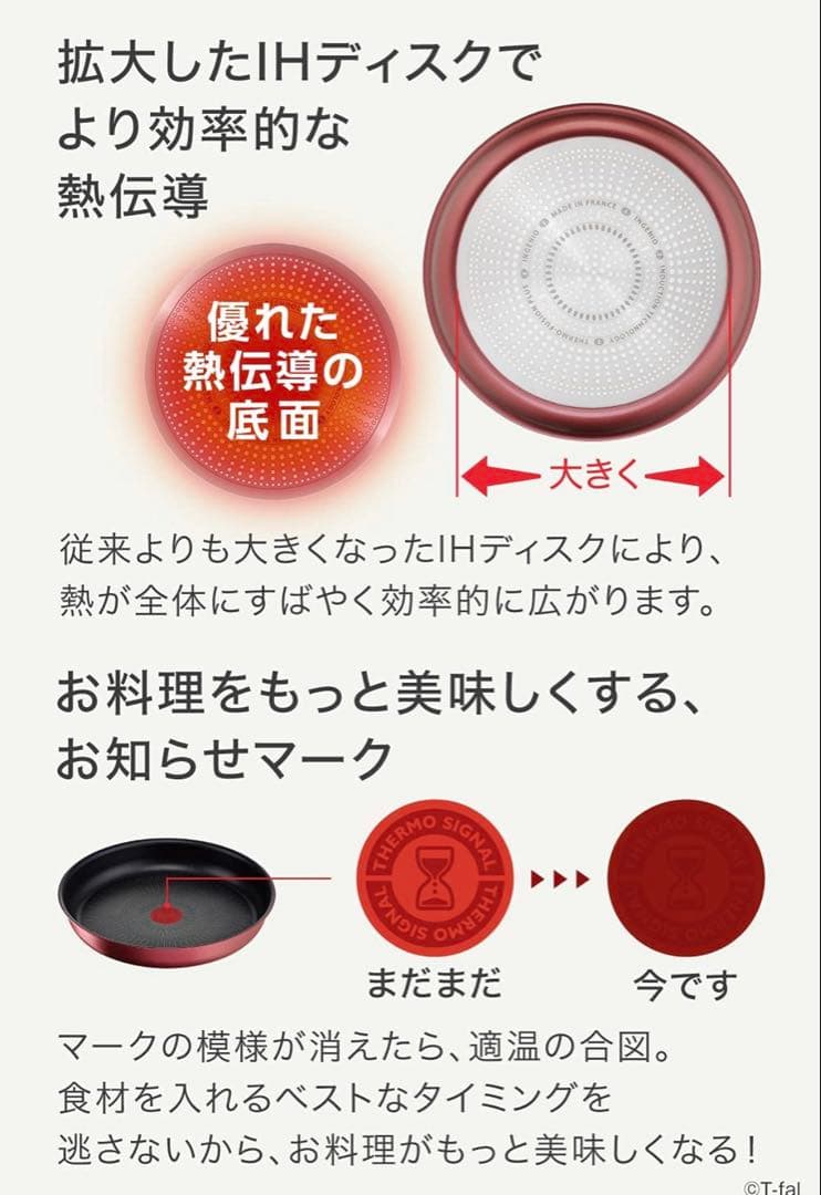 新品　ティファール　IHルージュアンリミテッド　フライパン　2点