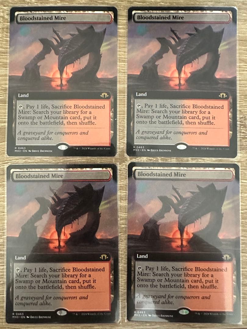MTG 血染めのぬかるみ　拡張アート　4枚セット