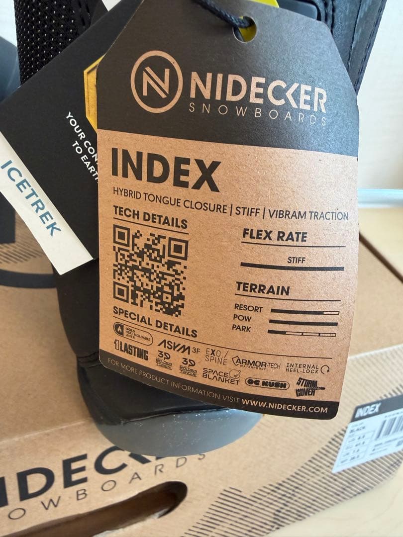 新品　NIDECKER INDEXE スノーボードブーツ　26.5㎝ ブラック