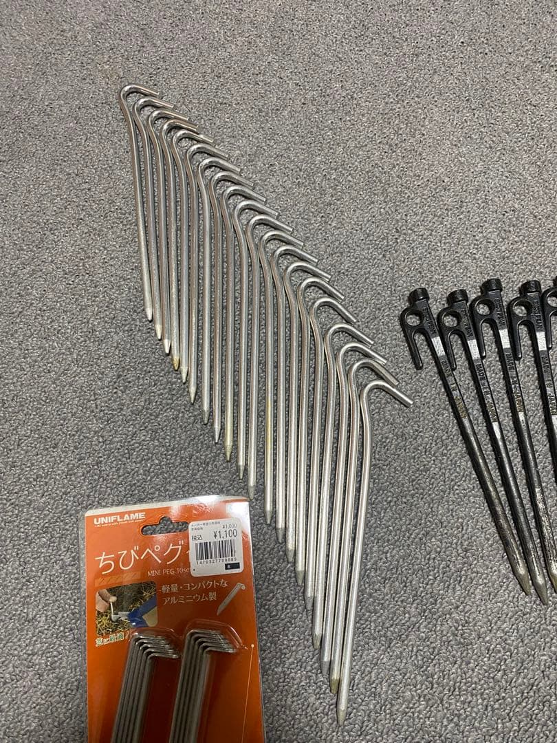 鍛造ペグセット　スノーピーク　エリステ　30cm 20cm おまけペグケース付き