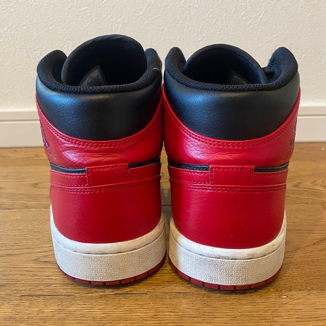 NIKE Air Jordan 1 Mid 28cm 赤黒