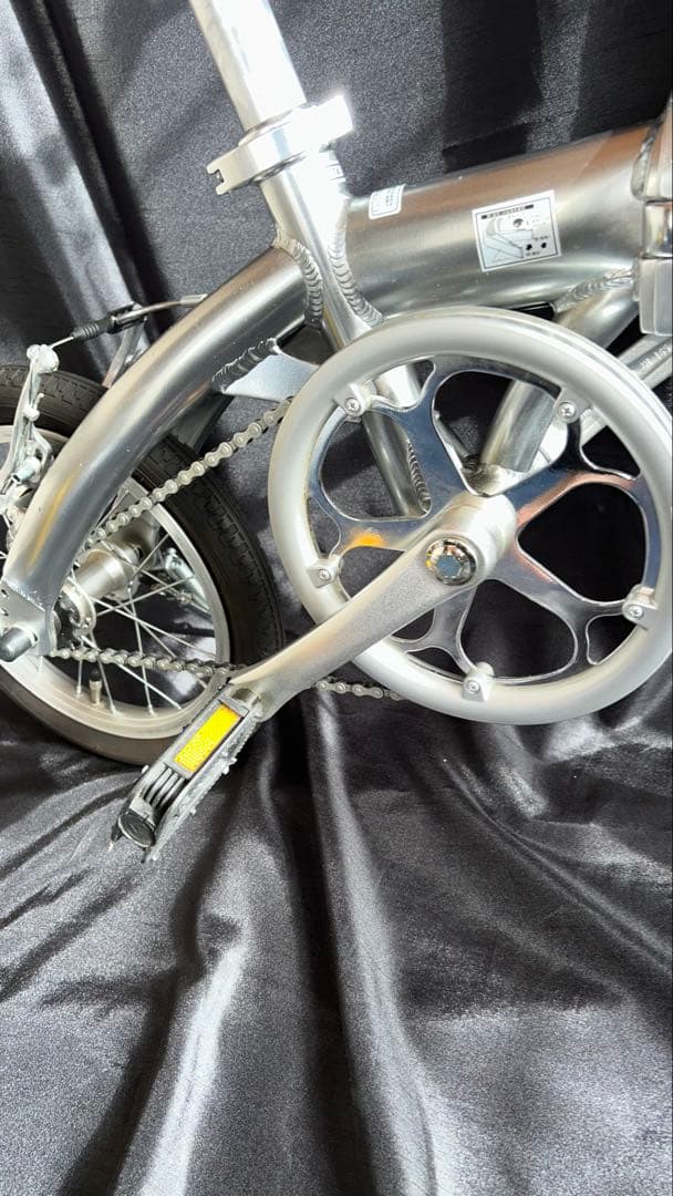 折りたたみ自転車 シルバー 小径ホイール