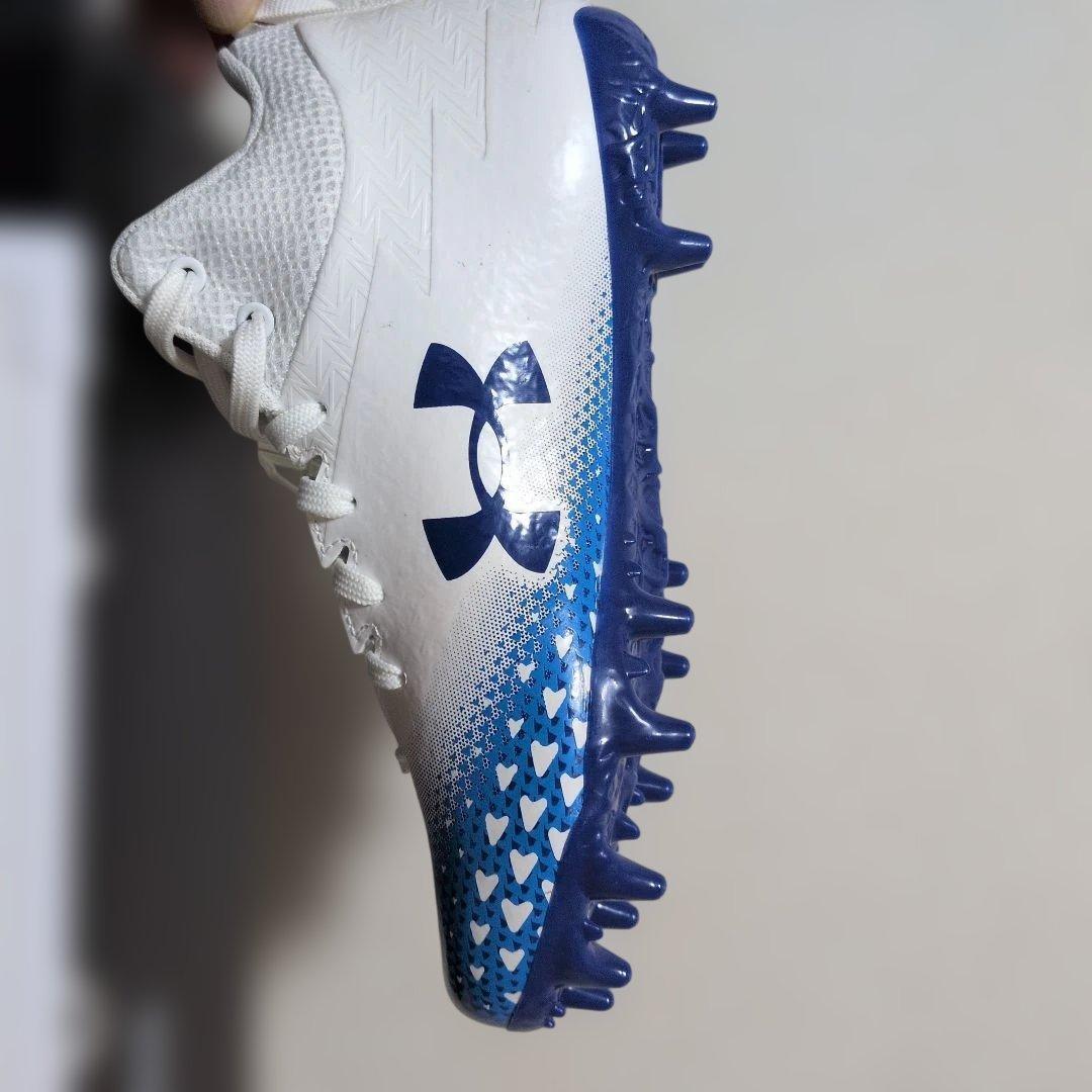 Under Armour サッカーシューズ 4Y ホワイト/ブルー