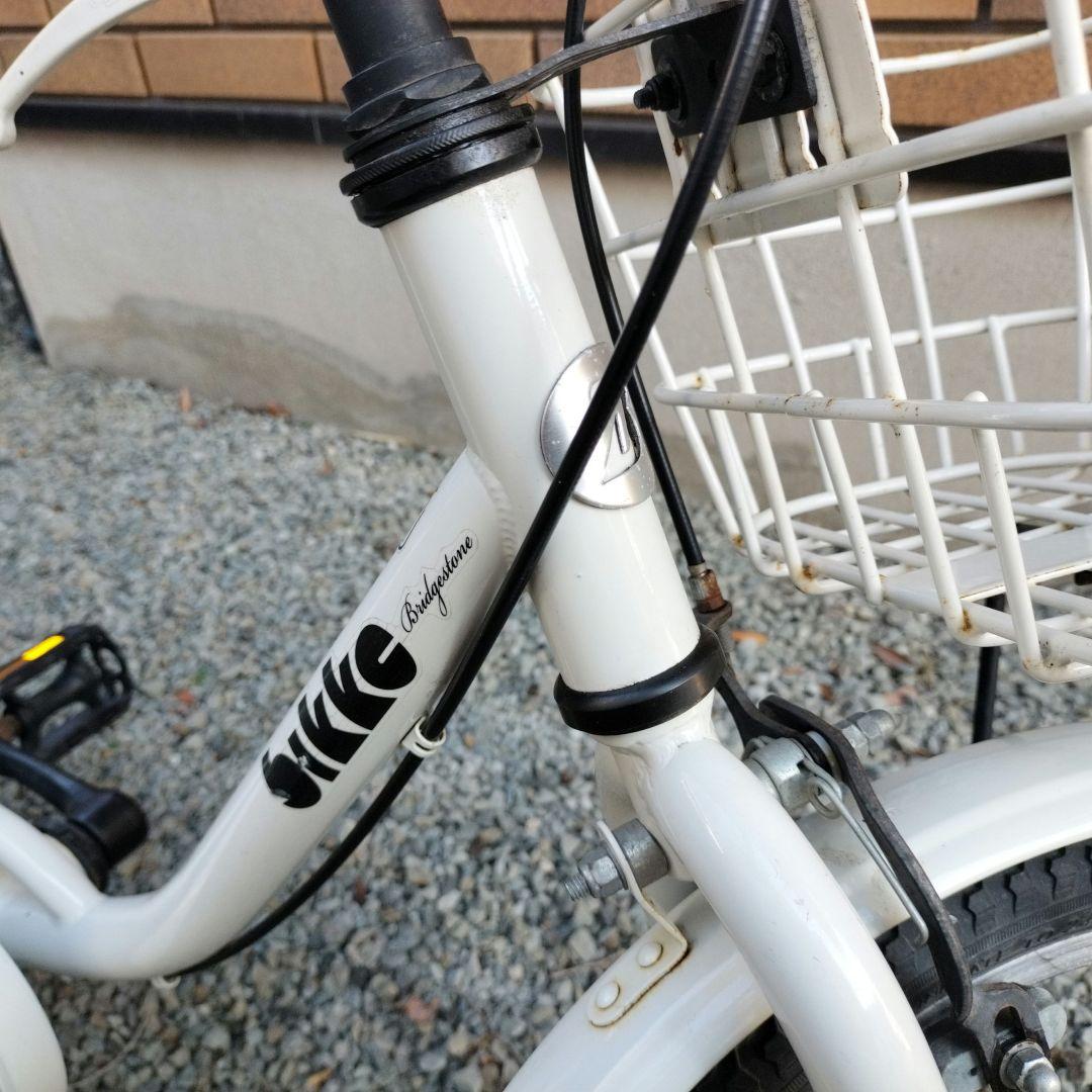 bikke 子供用自転車 ホワイト 補助輪とサドルカバー付き