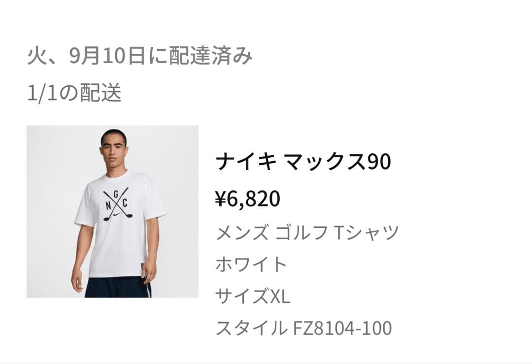 Nike ゴルフクラブ　Tシャツ