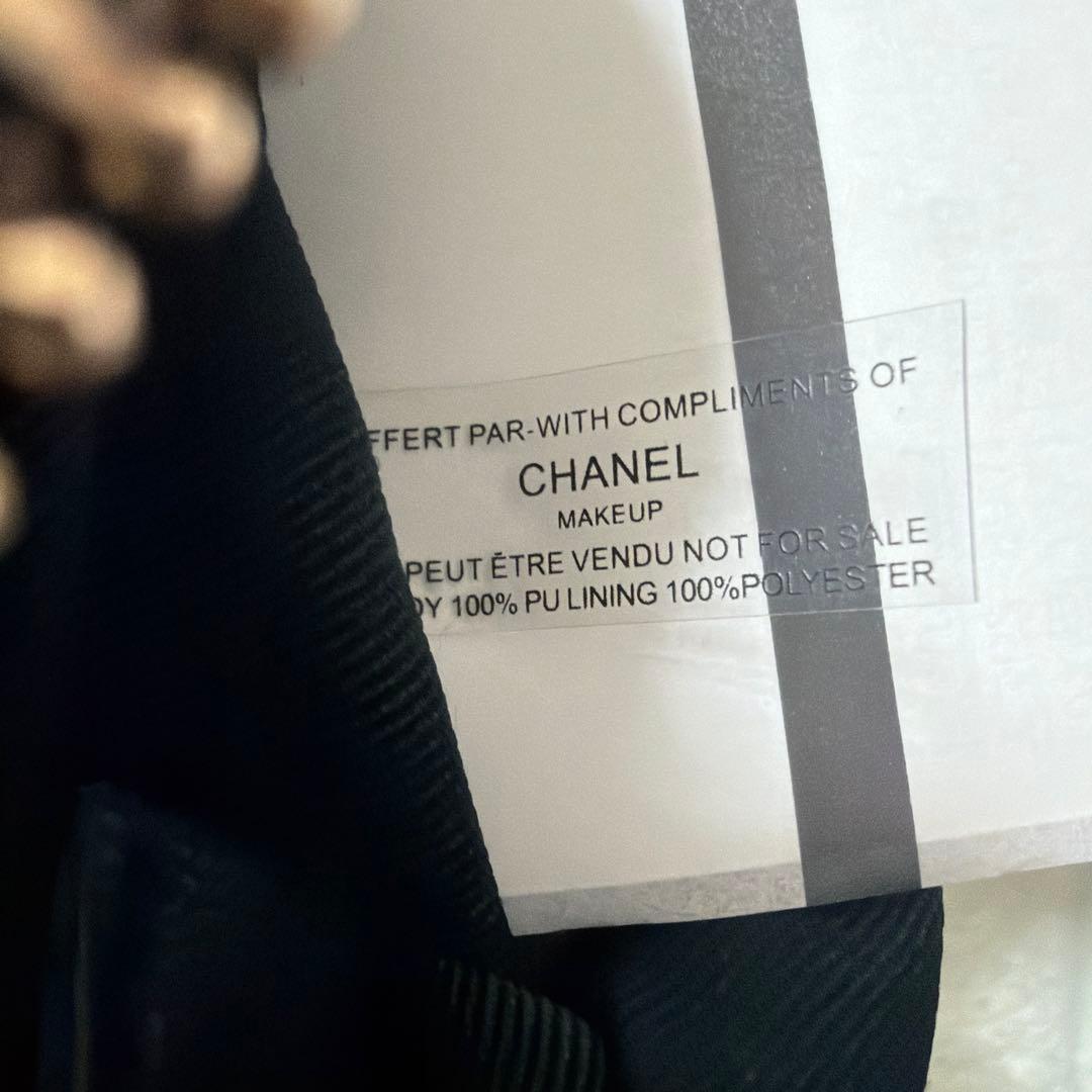 CHANEL ブラック ベルベットポーチ　クラッチ ノベルティ