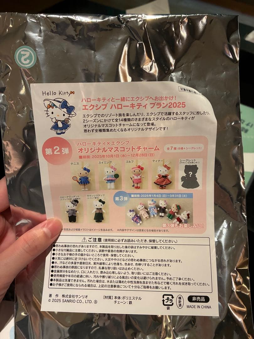 【非売品】エクシブ ハローキティ 2025 第2弾　ディナー