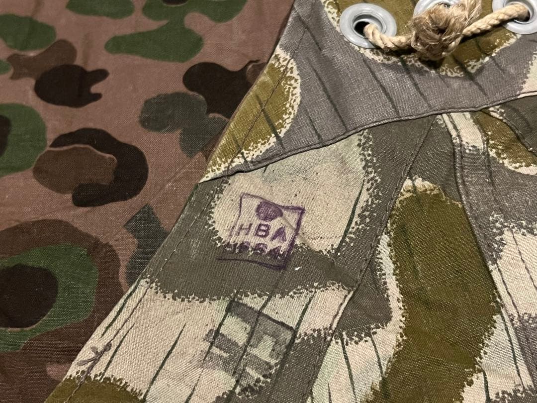 ２枚セット オーストリア軍幕 タープ テント ツェルトバーン ポンチョ