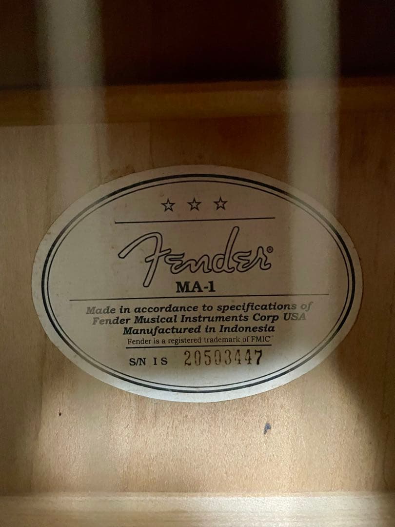 Fender MA-1 ミニアコースティックギター
