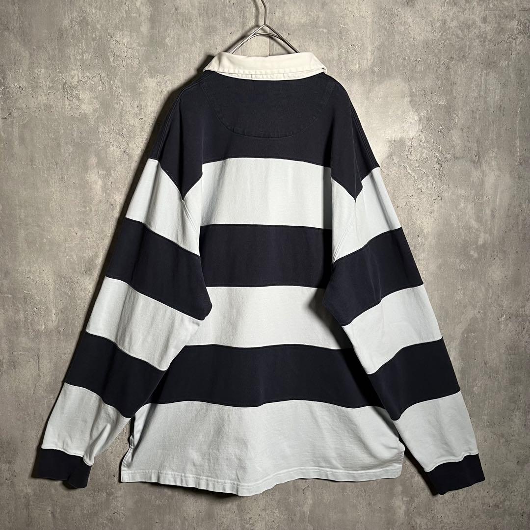 ⭐️希少⭐️ラルフローレン ラガーシャツ ボーダー XL ビッグサイズ ネイビー