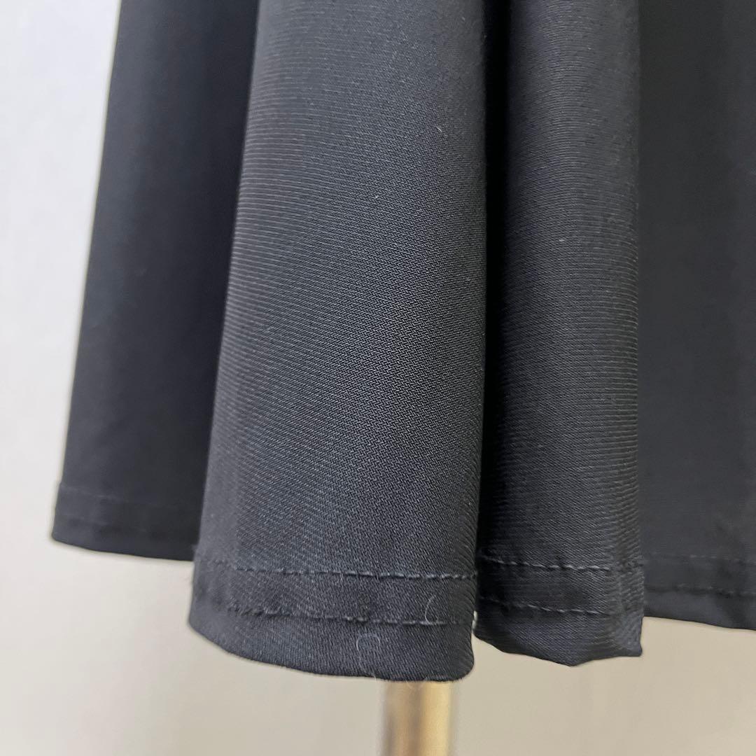 新品 ブラックスカート ラインストーンリング フレアースカート