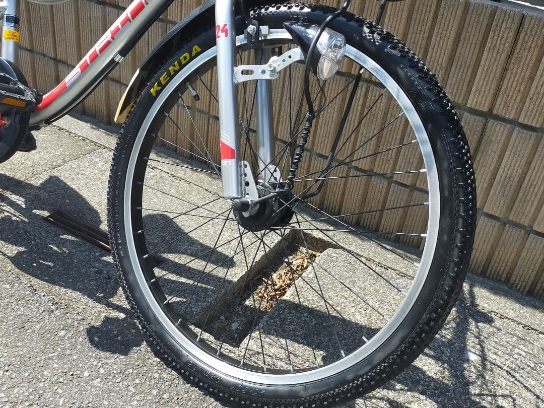 自転車 ジュニア イオン 24インチ6段変速 オートライト サイモト REVO3