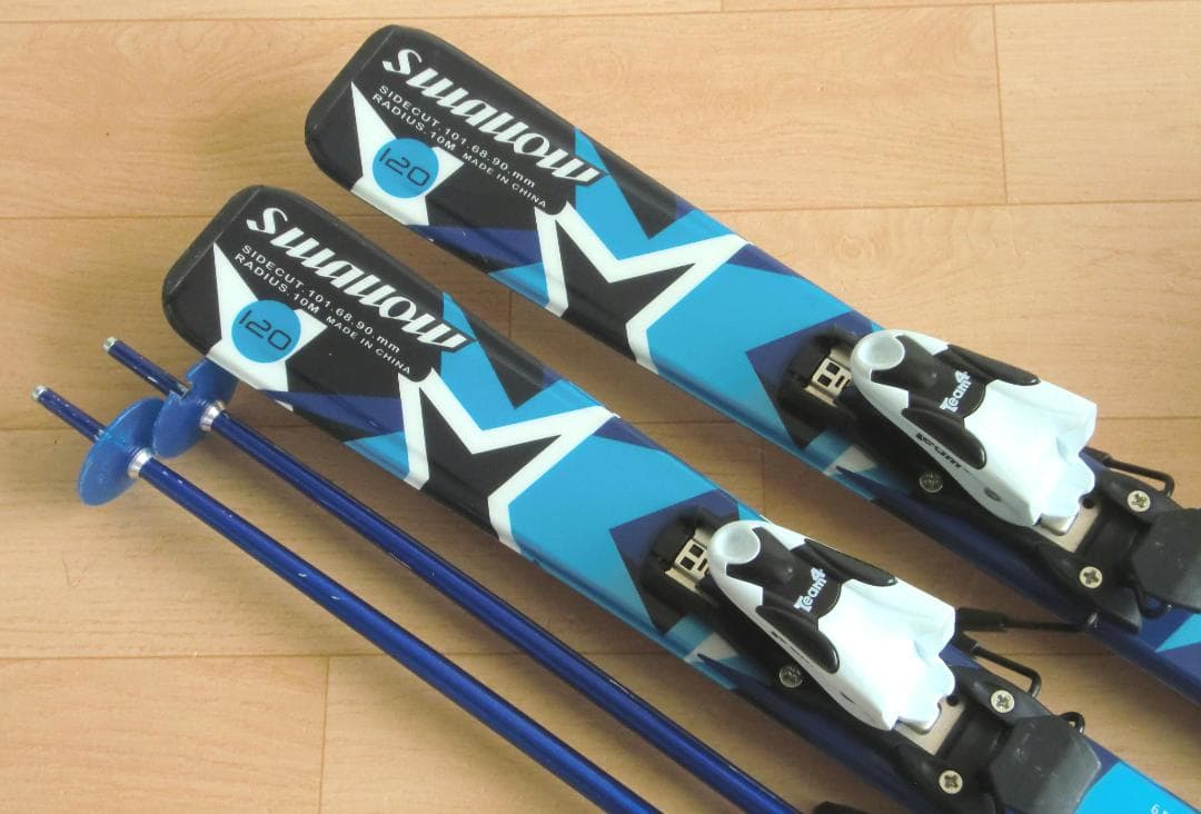 ■■送料無料■SWALLOW■子供用スキー4点セット■120/22■WAX済■■