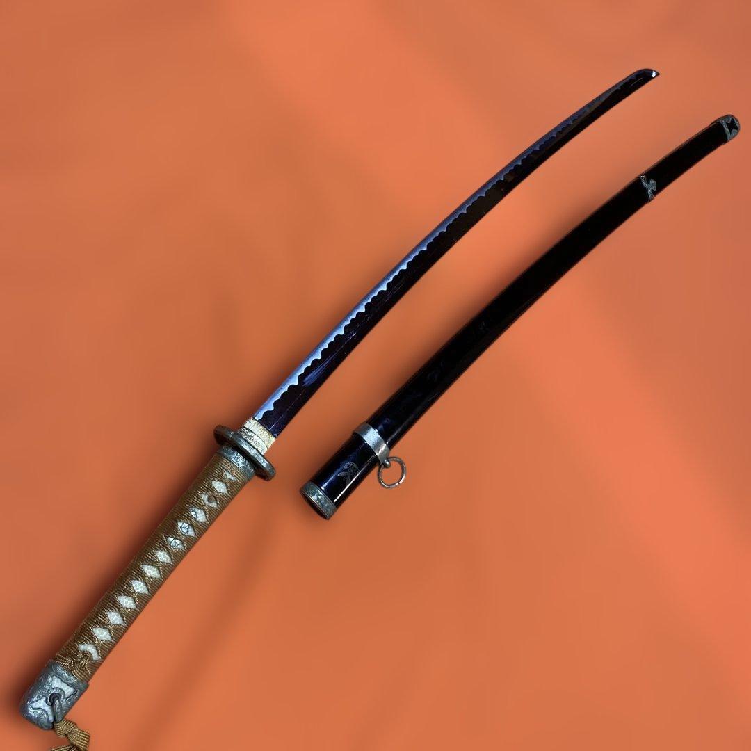 模造刀 軍刀 金茶柄 陸軍省型鍔 黒呂鞘