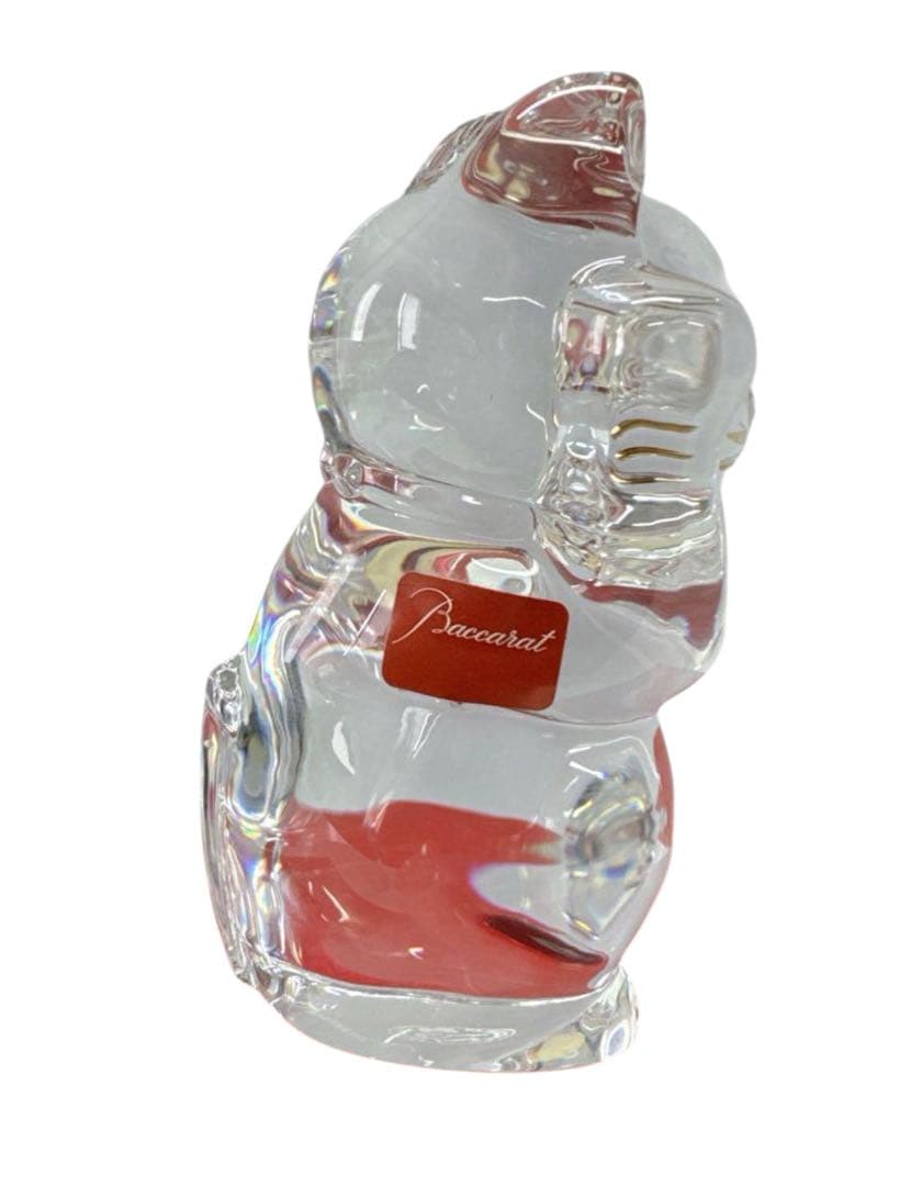 【美品】バカラ Baccarat 招き猫 ネコ クリスタル Lucky Cat