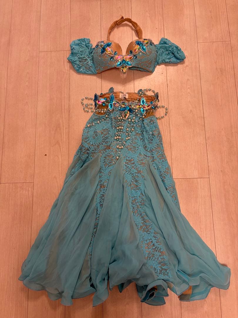 【美品】Aida Style ベリーダンス衣装　水色