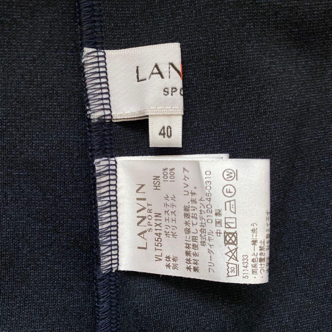 LANVIN SPORT ランバンスポール フード付半袖　ネイビー系 40
