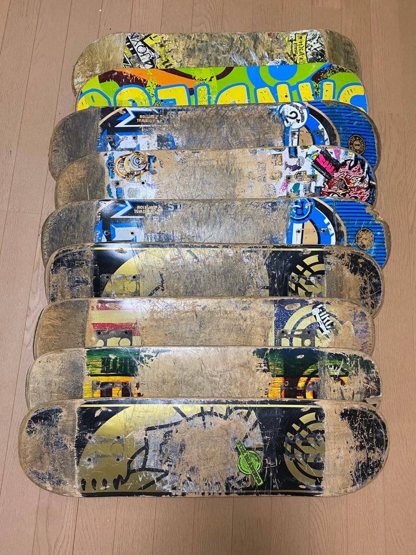 スケボー廃デッキ 9枚セット