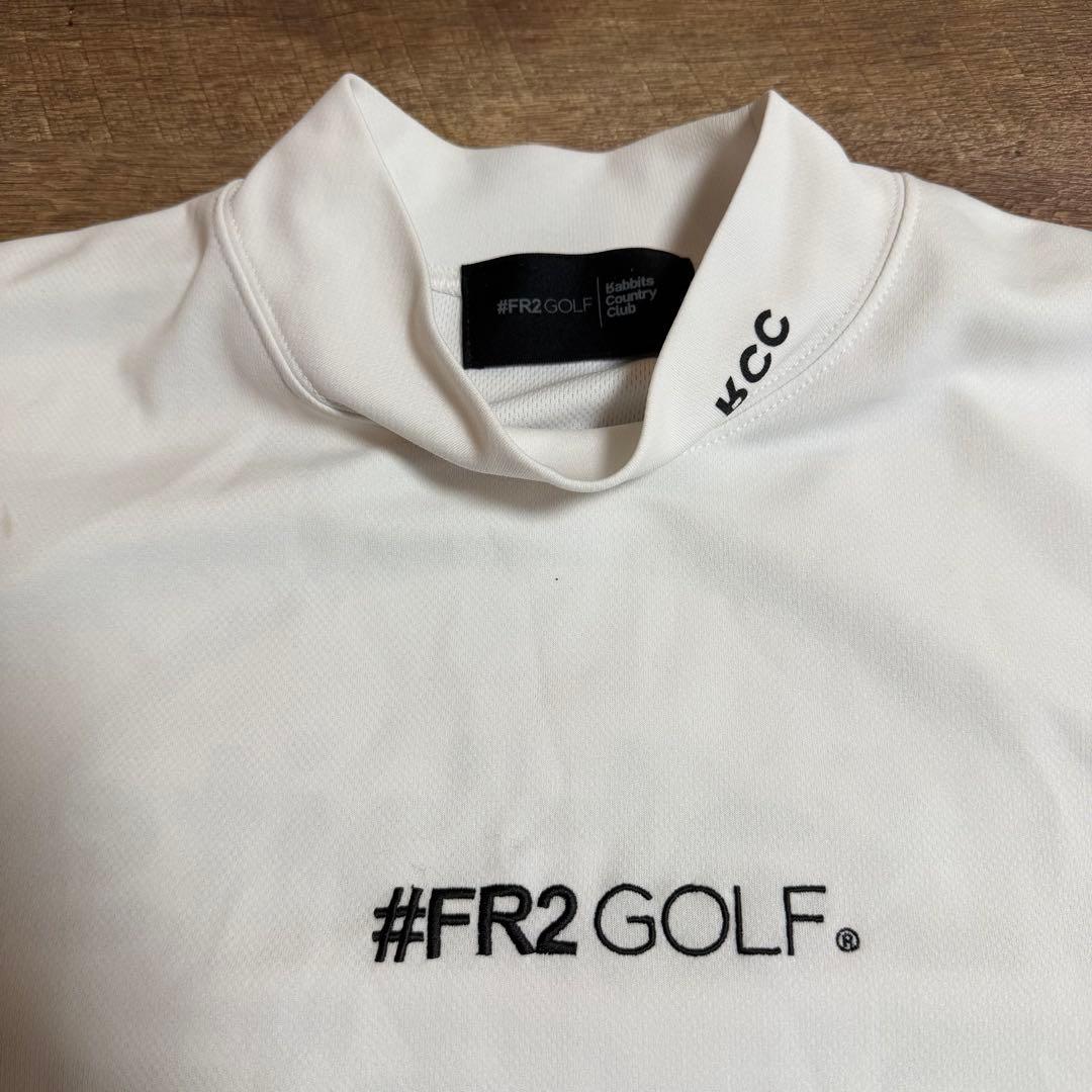 FR2 ゴルフ モックネック ホワイト メンズLサイズ