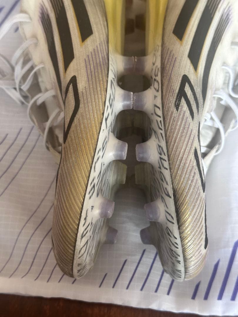 adidas F50 サッカーシューズ ホワイト/ブラック26.5