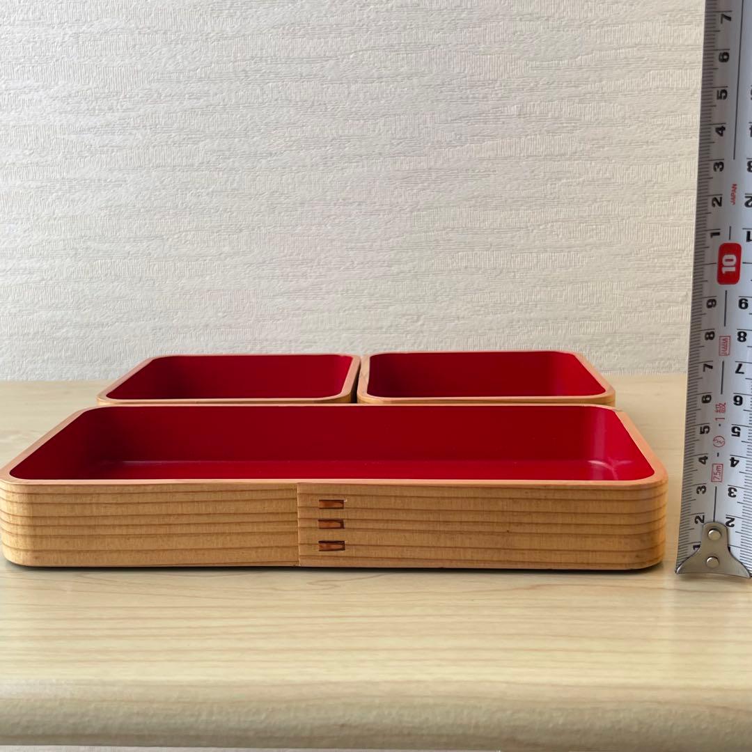 【新品未使用】曲げわっぱ 弁当箱 小物入 皿 天然木 秋田杉 伝統工芸品