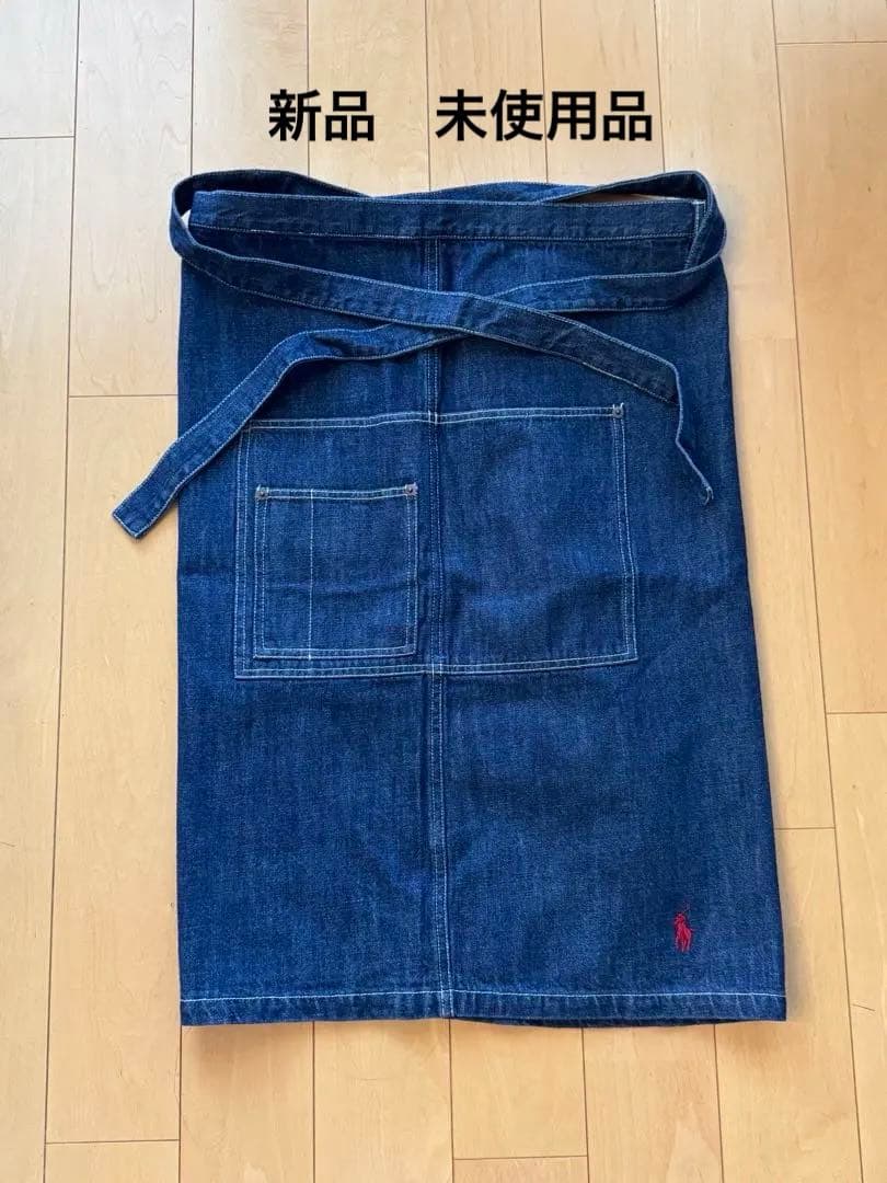 週末割　未使用 【Ralph Lauren】デニム ソムリエ エプロン 刺繍