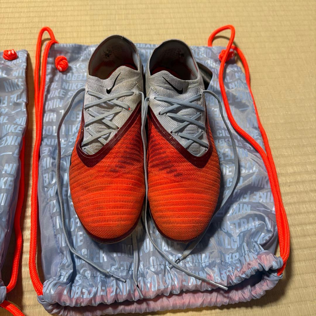 Nike サッカーシューズ オレンジ/グレー袋付き 26.5