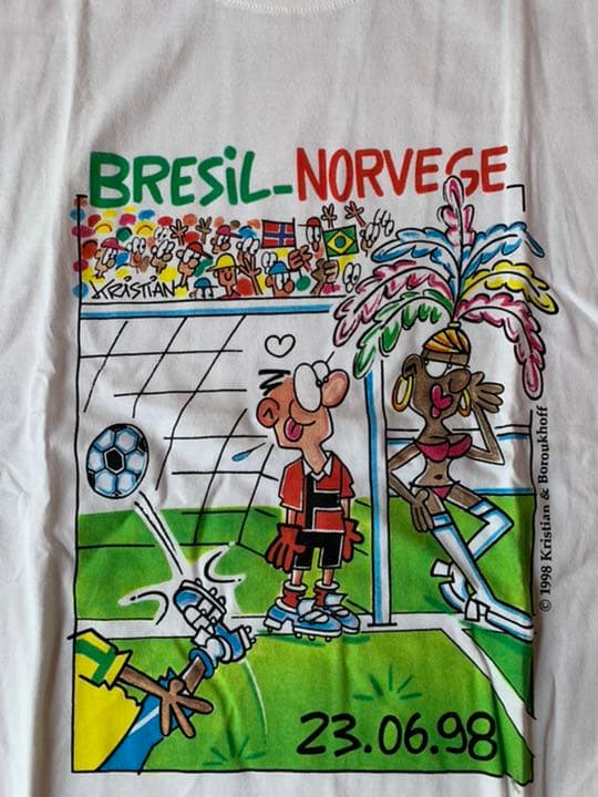 入手不可能！未使用'98WC・Tシャツ '98/6/23 ブラジルvsノルウェー