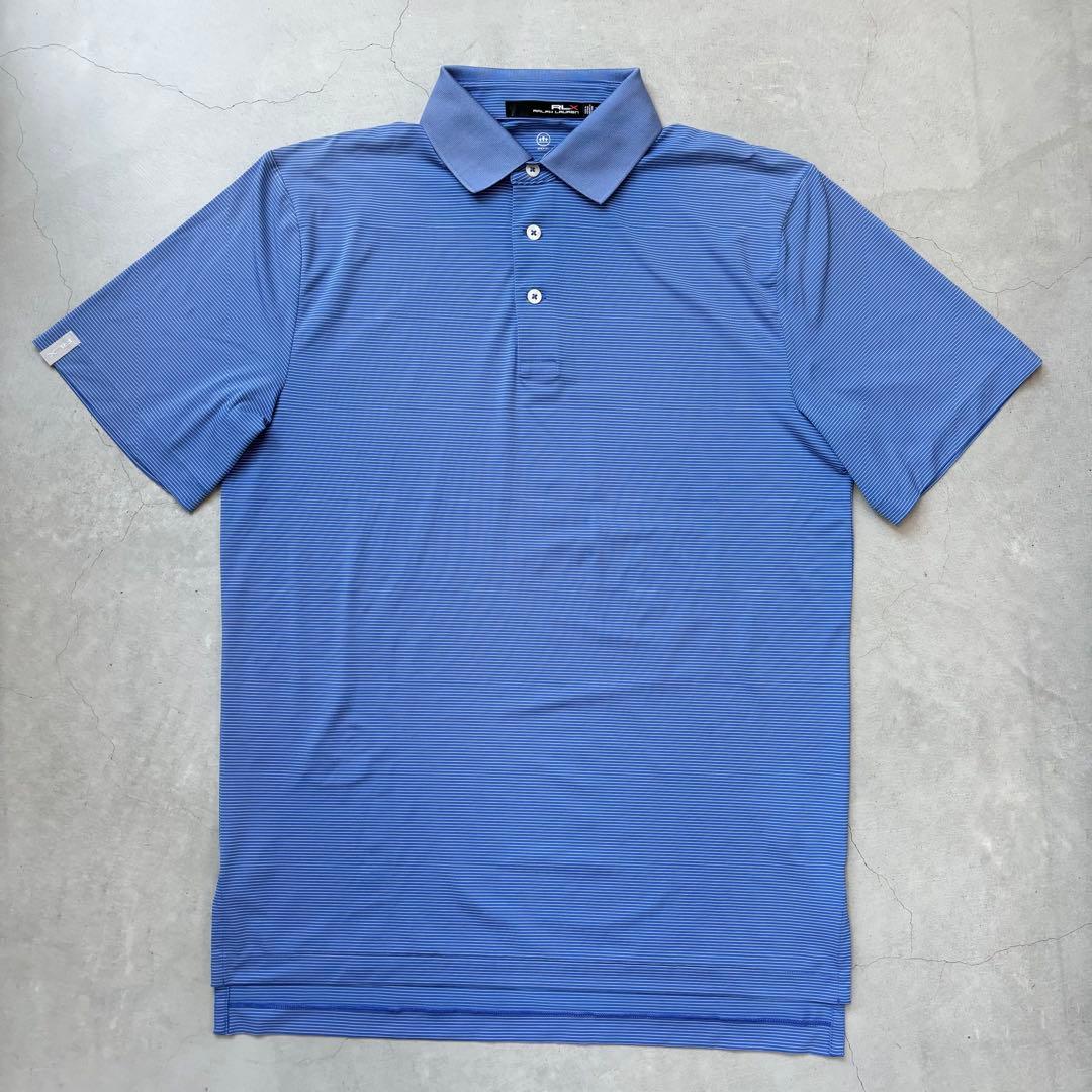 【美品】RLX RALPH LAUREN ラルフローレン ボーダー半袖ポロシャツ
