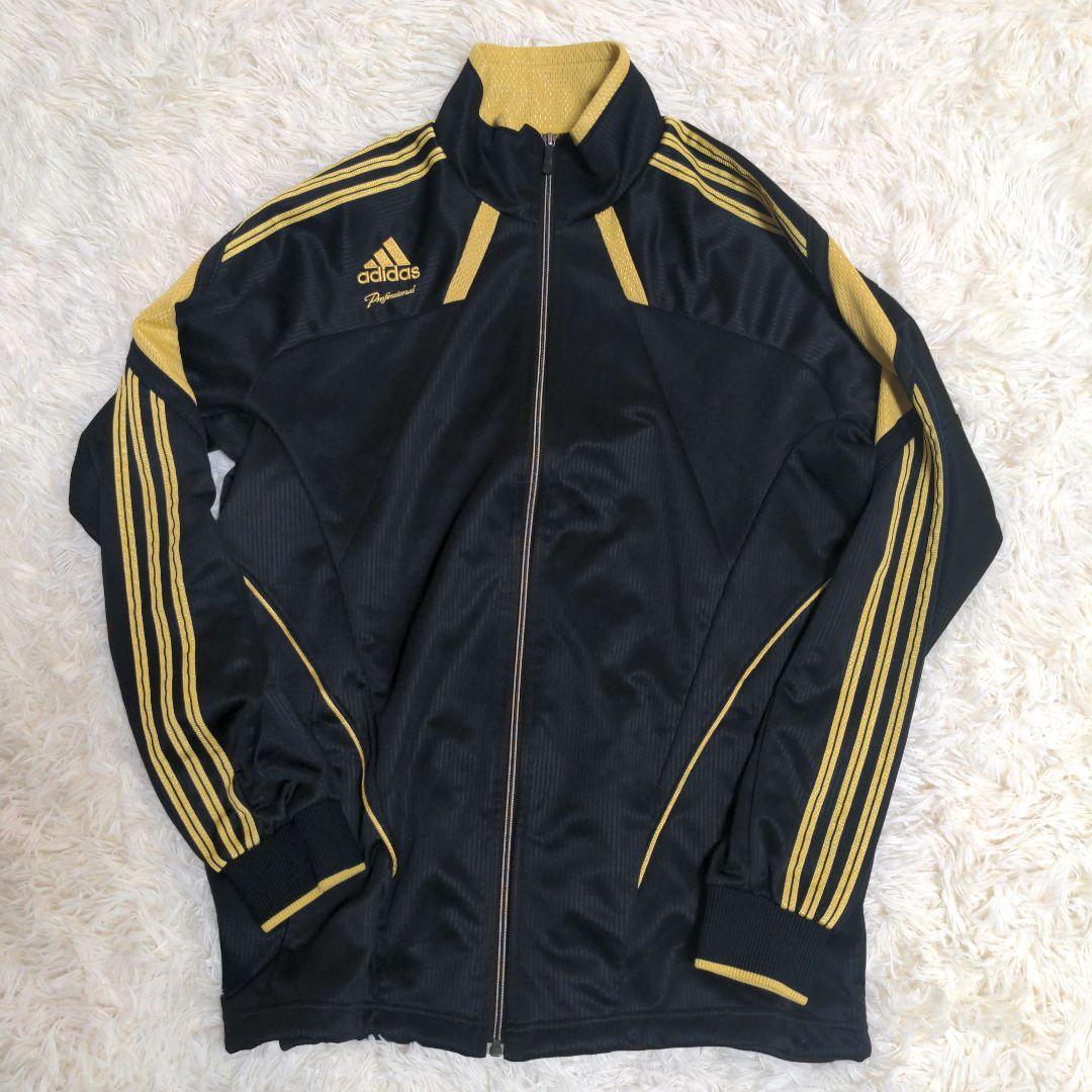 アディダス adidas ジャージ セットアップ 金黒 3L 日本製