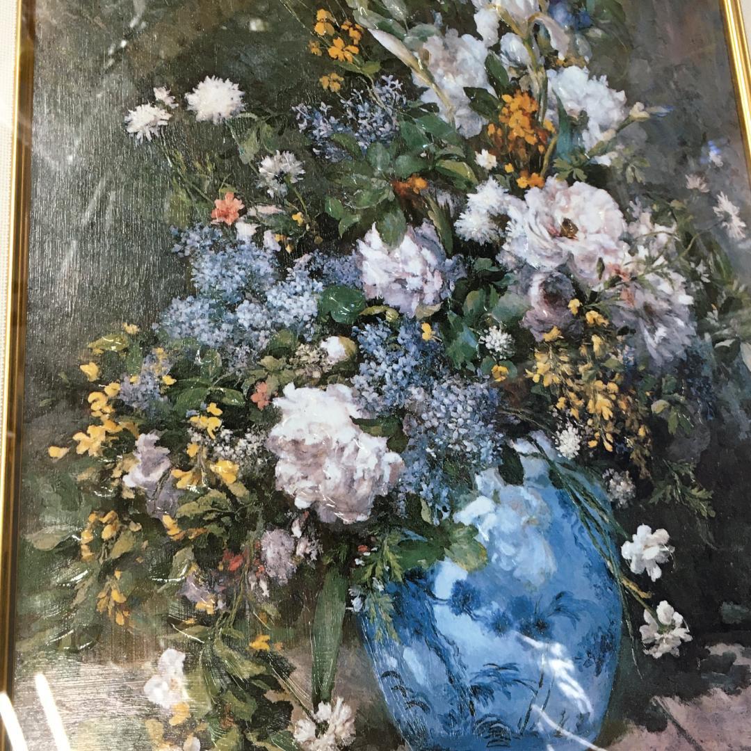 Y 中古 ルノワール 絵画 春の花 春のブーケ 複製画 花 花瓶 ルノアール