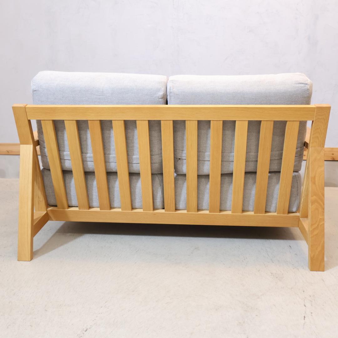 無印良品 MUJI オーク材 フェザー 2シーターソファ 2人掛けソファ