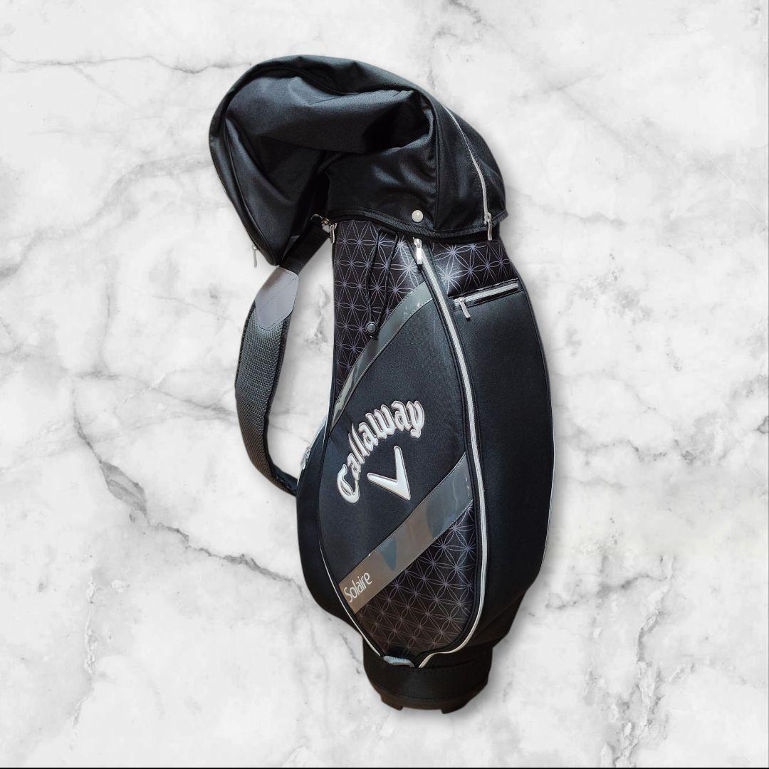 Callaway Solaire ゴルフバッグ ブラック ヘッドカバー付き