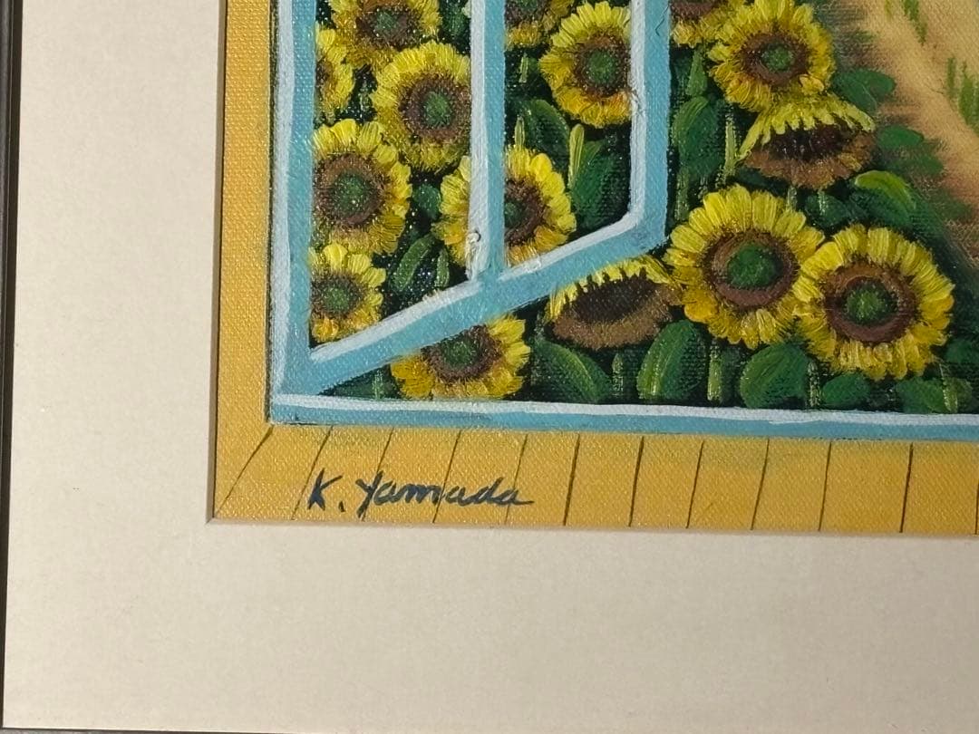 K.Yamada 油絵　絵画　直筆　彩画