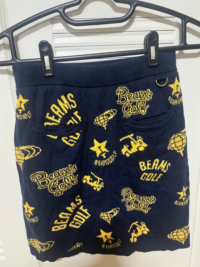 BEAMS GOLF ネイビー ロゴセーター&スカート